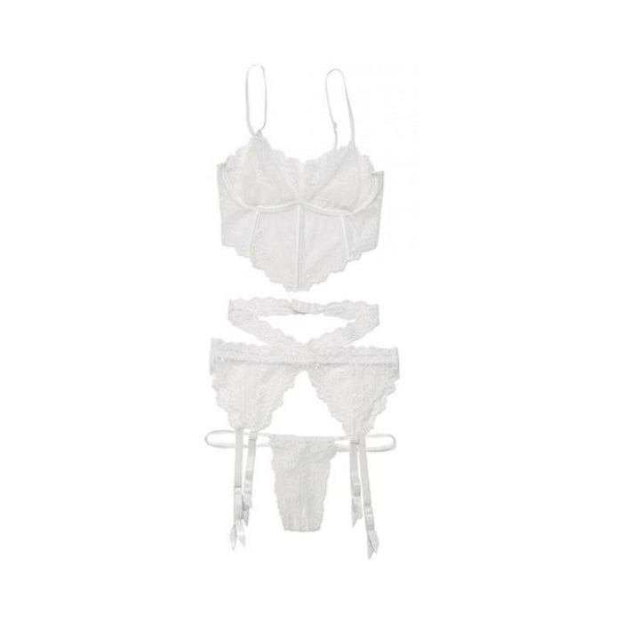 Diva Bra, Garterbelt, And G-string White Os Xl | SexToy.com