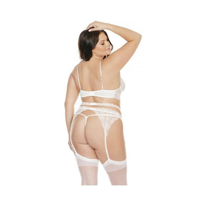 Diva Bra, Garterbelt, And G-string White Os Xl | SexToy.com