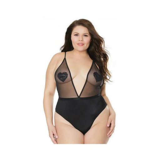 Crotchless Teddy Black Os Xl Hanging | SexToy.com