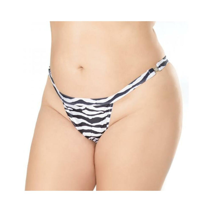 Quick-release Thong Zebra Pattern Os Xl Hanging | SexToy.com