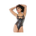 Sheer Crotchless Teddy Black Large Hanging | SexToy.com