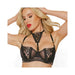 Black Label Underwire Bra With Adjustable Choker Black/rose Gold Medium | SexToy.com