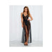 Dreamgirl Stretch Lace Teddy & Sheer Mesh Maxi Skirt With Adjustable Straps & G-string Blacklarge Ha | SexToy.com