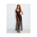 Dreamgirl Stretch Lace Teddy & Sheer Mesh Maxi Skirt With Adjustable Straps & G-string Blacksmall Ha | SexToy.com