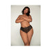 Dreamgirl Lace Tanga Open-crotch Panty And Elastic Open Back Detail Black 2x | SexToy.com