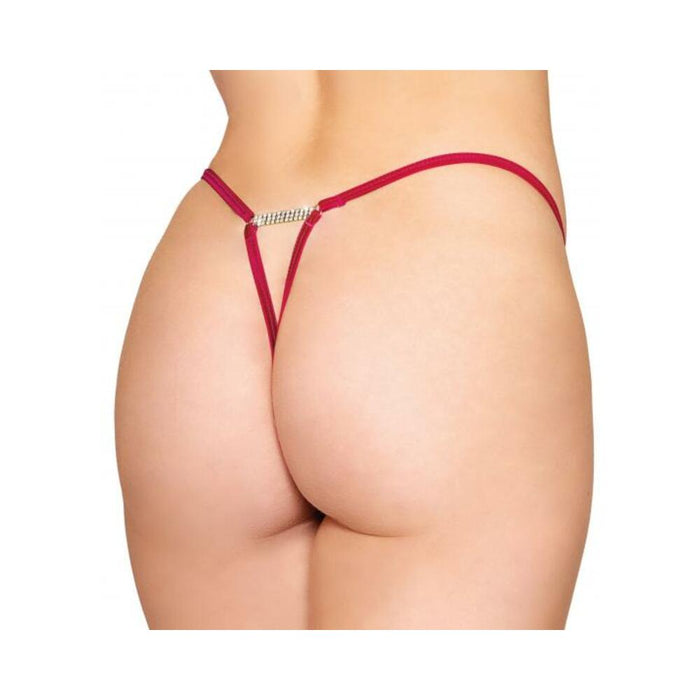 Lace Open Crotch G-string Beet S/m