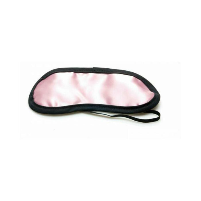 Sex Kitten Satin Eye Mask Pink With Black Trim