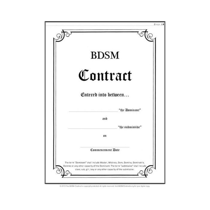 Bdsm Contract