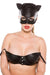 Black Faux Leather Cat Mask O/S | SexToy.com