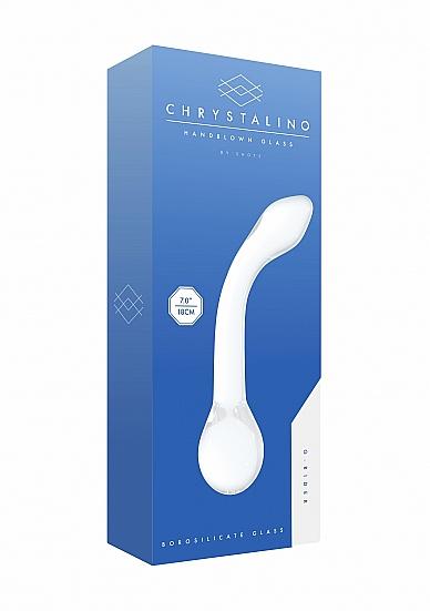 Crystalino G-Rider White Glass G-Spot Dildo | SexToy.com