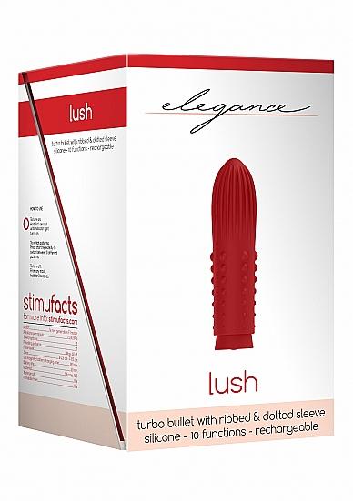 Elegance Lush Turbo Rechargeable Bullet Vibrator Red | SexToy.com