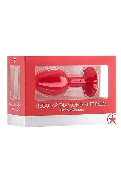 Regular Diamond Butt Plug Red | SexToy.com