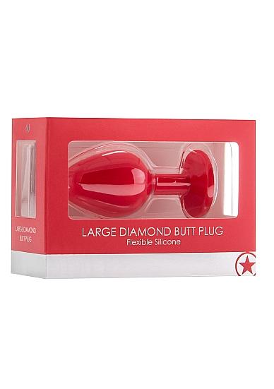 Ouch Large Diamond Butt Plug Red | SexToy.com