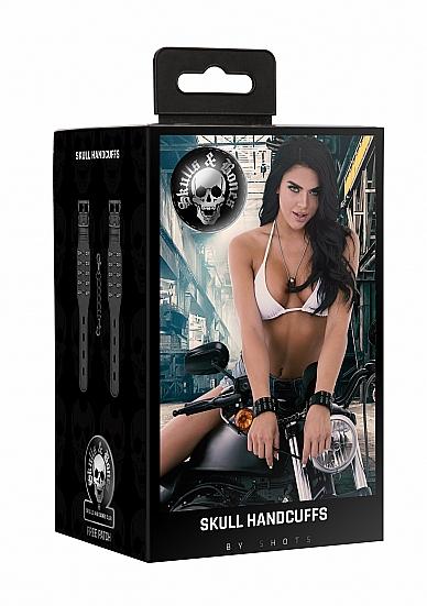 Ouch! Skulls And Bones Handcuffs With Skulls Black | SexToy.com