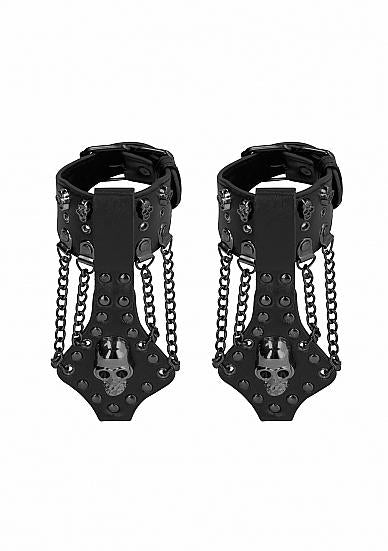 Ouch! Handcuffs With Skulls And Chains Black | SexToy.com