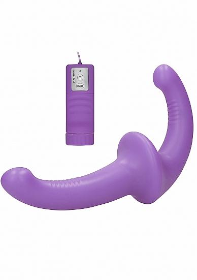 Ouch Vibrating Silicone Strapless Strap On Purple | SexToy.com