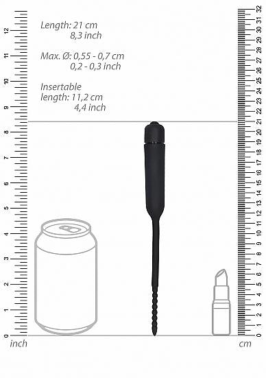Silicone Vibrating Bullet Plug With Beaded Tip - Urethral Soundi | SexToy.com