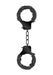 Denim Metal Handcuffs - Roughend Denim Style - Black | SexToy.com