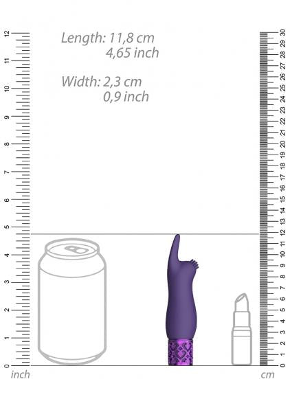 Royal Gems Elegance Purple Rechargeable Silicone Bullet