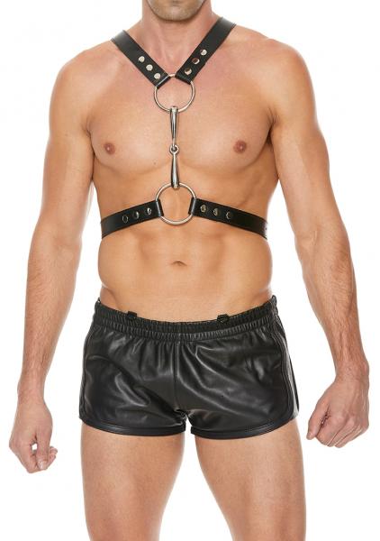 Men's Harness With Metal Bit - Black | SexToy.com