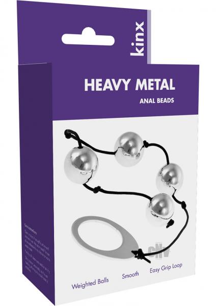 Heavy Metal Anal Beads Silver Kinx