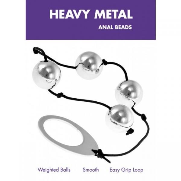 Heavy Metal Anal Beads Silver Kinx