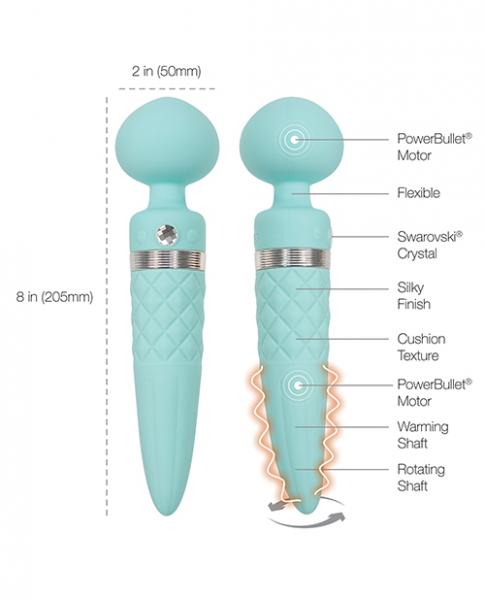 Pillow Talk Sultry Massager Wand Teal | SexToy.com