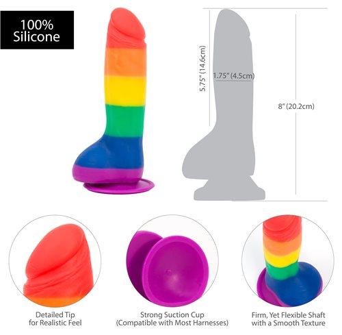 Addiction Justin 8 inches Rainbow Dildo | SexToy.com