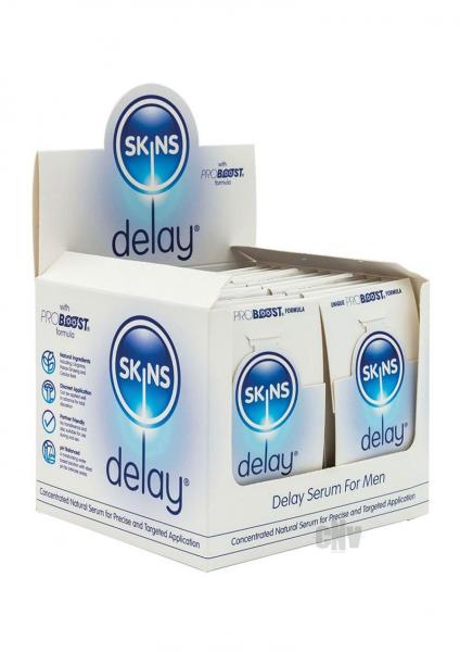 Skins Natural Delay Serum Foil 5ml 36pc With Pos | SexToy.com