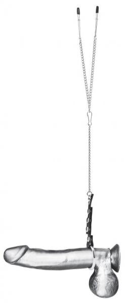 C & B Gear Cock Ring with Nipple Clamps Tweezers | SexToy.com