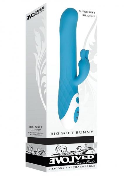 Big Soft Bunny Rabbit Style Vibrator Blue | SexToy.com