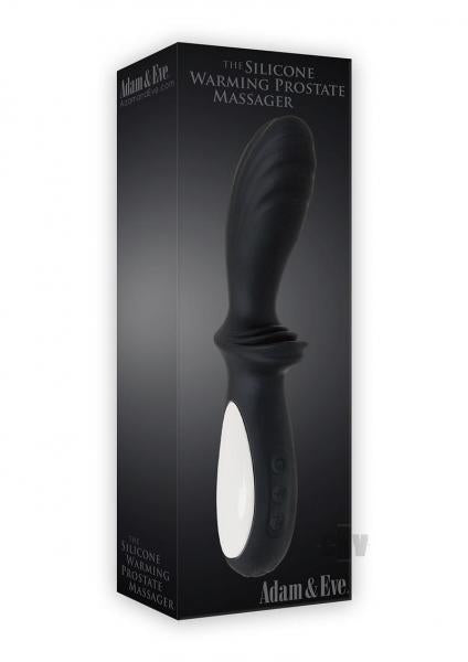 The Silicone Warming Prostate Massager Black Vibrator | SexToy.com