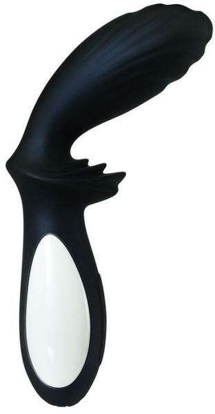 The Silicone Warming Prostate Massager Black Vibrator | SexToy.com