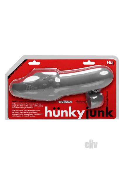 Hunkyjunk Swell Cock Sheath Stone Smoke Penis Sleeve | SexToy.com