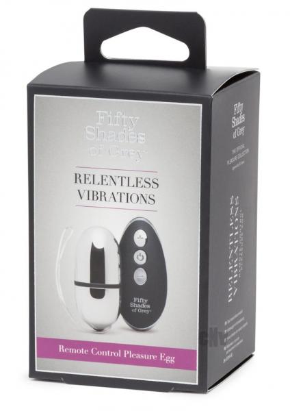 Fifty Shades Of Grey Relentless Vibrations Remote Control Pleasure Egg Silver | SexToy.com