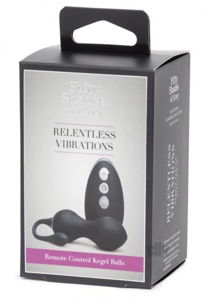 Fifty Shades Of Grey Relentless Vibrations Remote Control Kegel Balls Black | SexToy.com