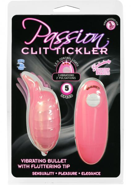 Passion Clit Tickler Vibrating Bullet With Fluttering Tip 5 Speed Waterproof Pink | SexToy.com