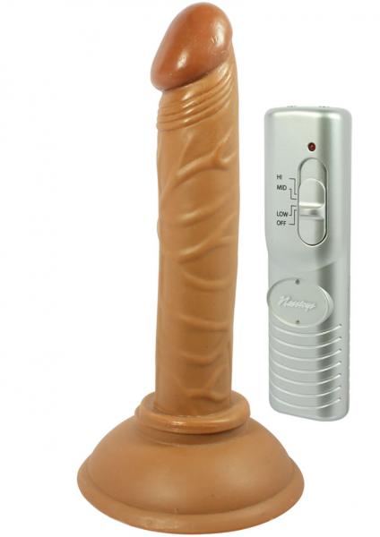 Real Skin Latin American Mini Whoppers Vibrating Dong Brown 4 Inch | SexToy.com