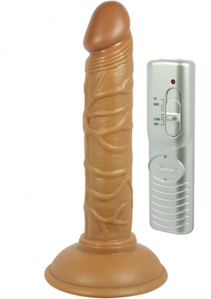 Real Skin Latin American Mini Whoppers Vibrating Dong Brown 5 Inches | SexToy.com