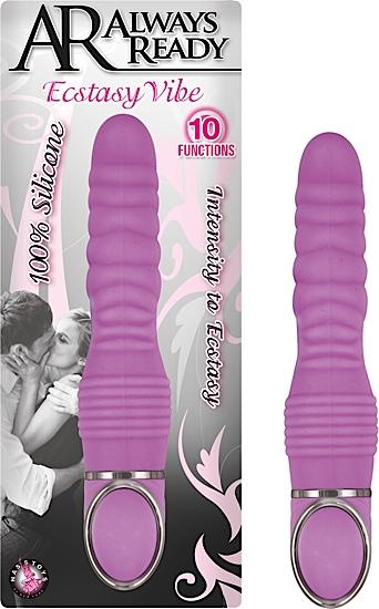 Always Ready Ecstasy 10 function Silicone Vibe - Purple | SexToy.com