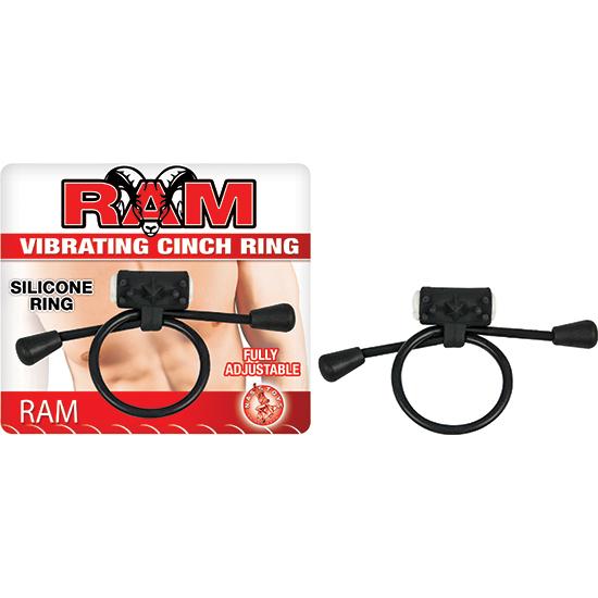 Ram Vibrating Cinch Ring Black | SexToy.com