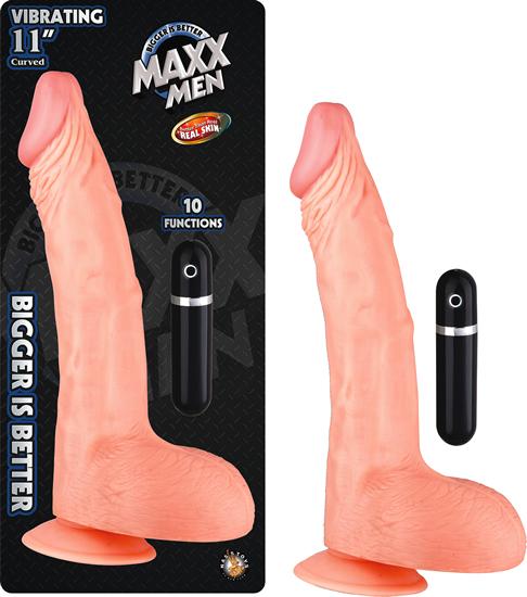 Maxx Men Vibe Curved Dong 11 inches Flesh | SexToy.com