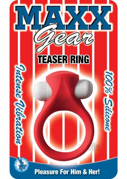 Maxx Gear Teaser Vibrating Ring Red | SexToy.com