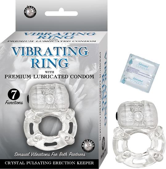 Vibrating Ring Crystal Pulsating Erection Keeper Clear | SexToy.com