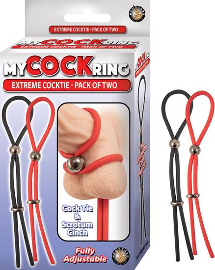 My Cockring Extreme Cocktie 2 Pack Black & Red | SexToy.com