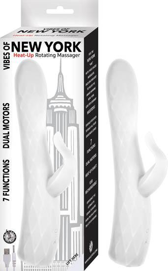 Vibes Of New York Heat Up Rotating Massager White | SexToy.com
