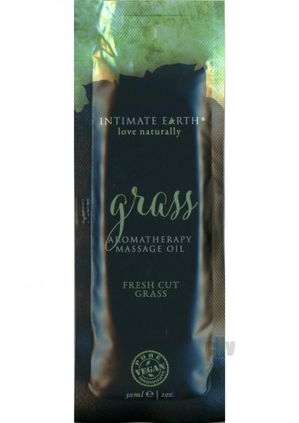 Intimate Earth Grass Massage Oil Foil Sachet 1oz | SexToy.com
