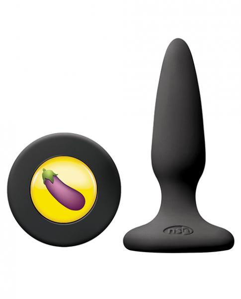 Tails Mojis Dck Eggplant Butt Plug Black | SexToy.com