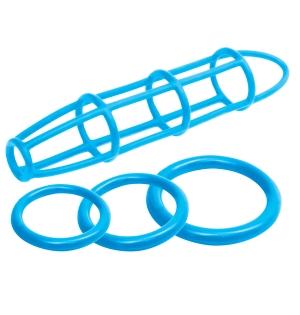 Neon Silicone Cage and Love Ring Set | SexToy.com