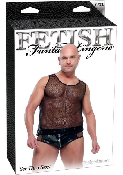 Fetish Fantasy Lingerie male See Thru Sexy Black Large Extra Large | SexToy.com